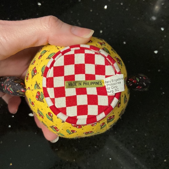 Mary Engelbreit Farmhouse Country Colorful Calico Soft Teapot Pin Cushion - Picture 6 of 8